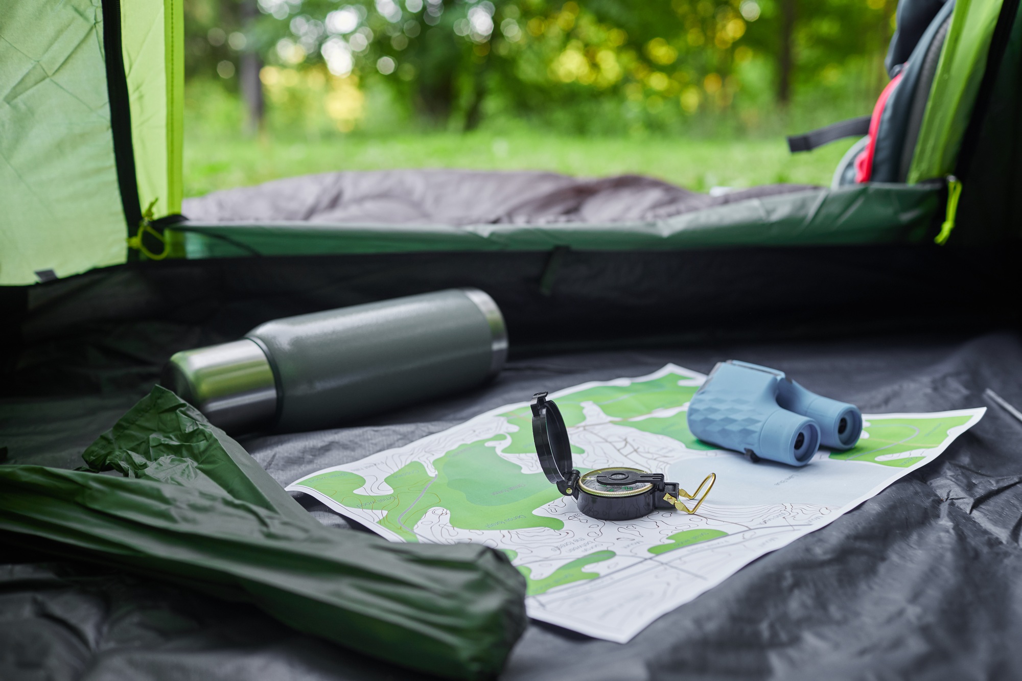 Empty Camping Tent